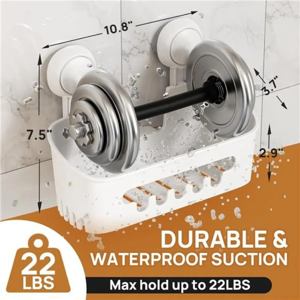 Shower Caddy Suction Cup, Shower Organizer Removable Bathroom Shelf